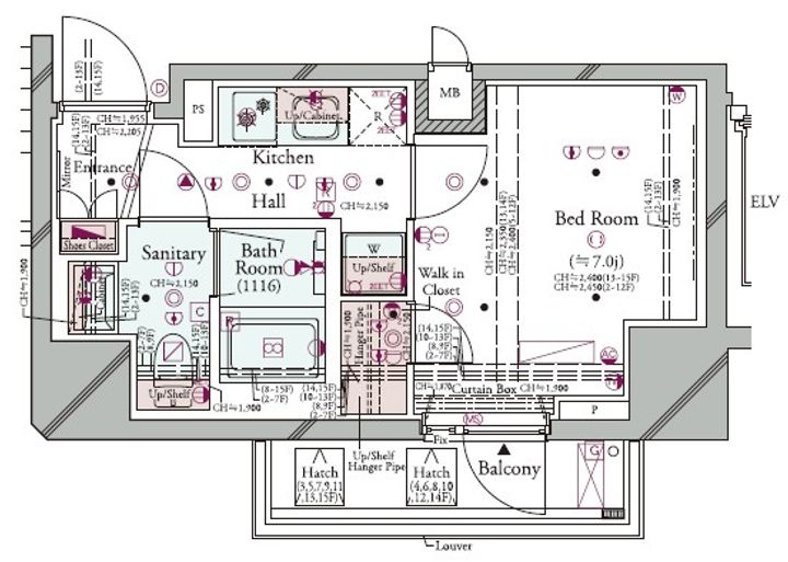 コンシェリア東京 <HIGASHIJUJO RESIDENCE>の間取り