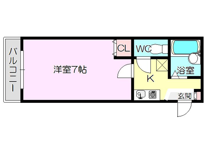 キューブ豊里の間取り