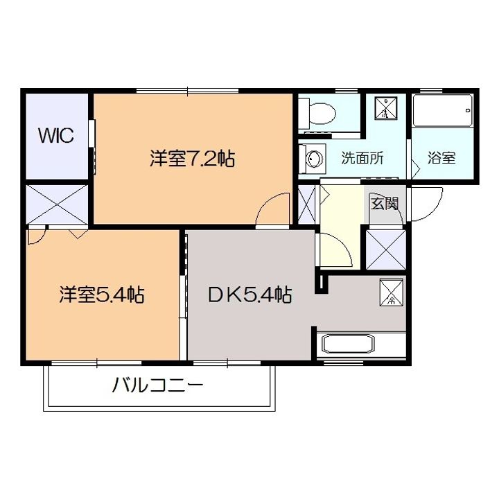 神奈川県小田原市小台(アパート)の賃貸物件の間取り