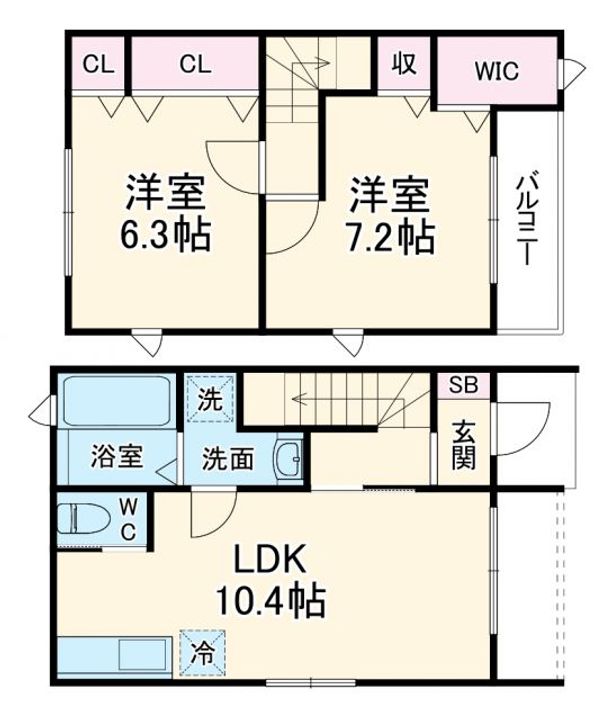 Dieu famille A/Bの間取り