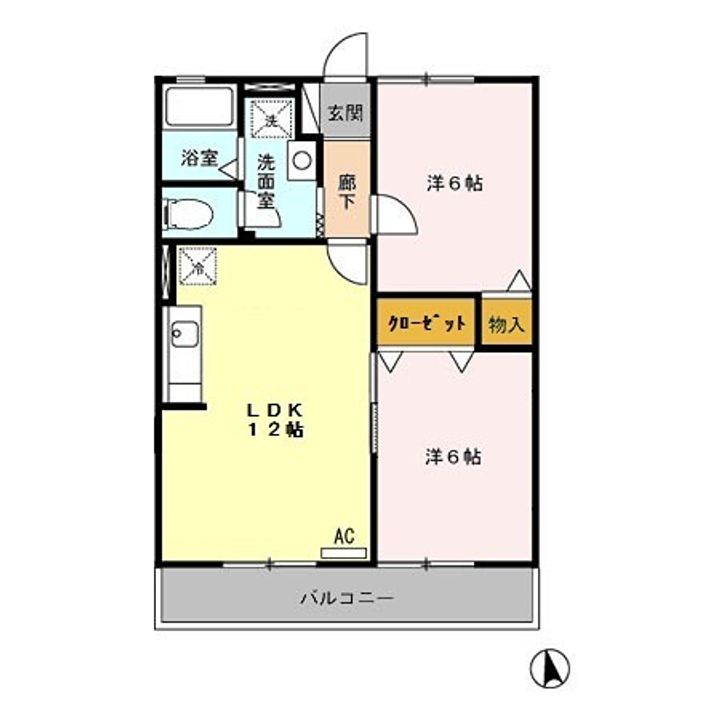東京都八王子市元八王子町3(アパート)の賃貸物件の間取り