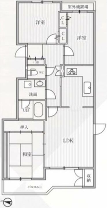 神奈川県横浜市神奈川区中丸(マンション)の賃貸物件の間取り