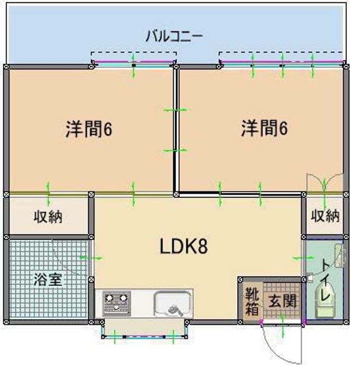 トーマスマンション読谷の間取り