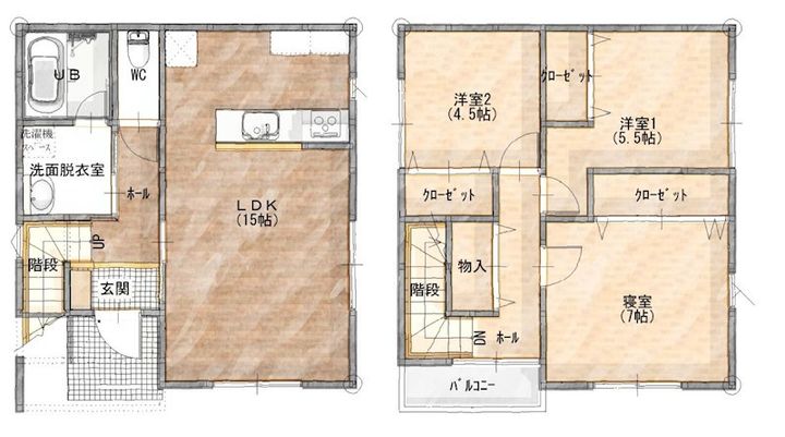 新潟県新潟市中央区上所中1(一戸建)の賃貸物件の間取り