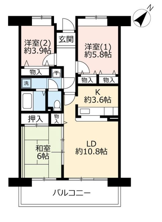 UR津田北町の間取り