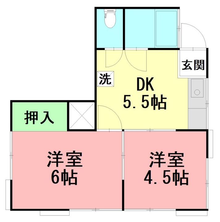 神奈川県茅ヶ崎市浜竹3(アパート)の賃貸物件の間取り