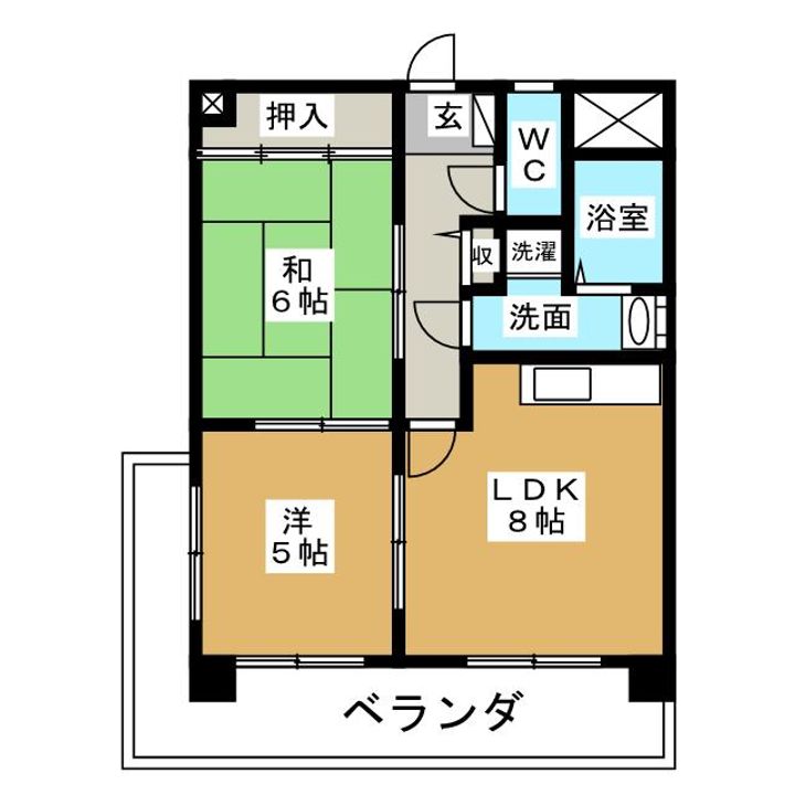 マンションベルエアの間取り