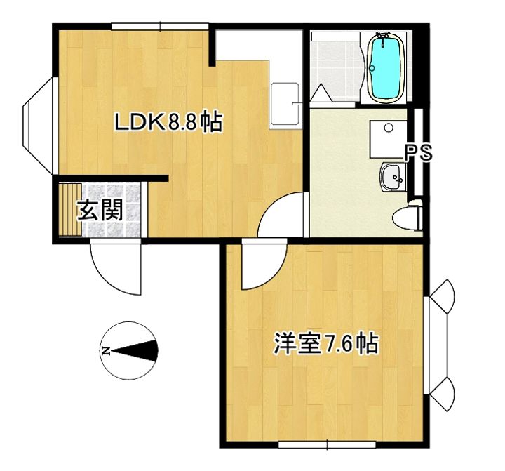 東京都大田区池上3(マンション)の賃貸物件の間取り