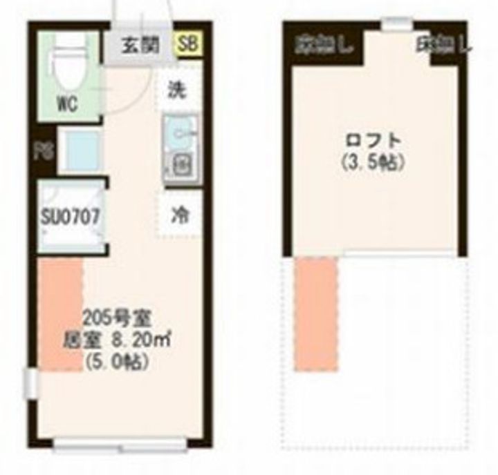 東京都板橋区仲宿(アパート)の賃貸物件の間取り