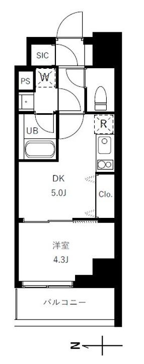 グランジット蔵前の間取り