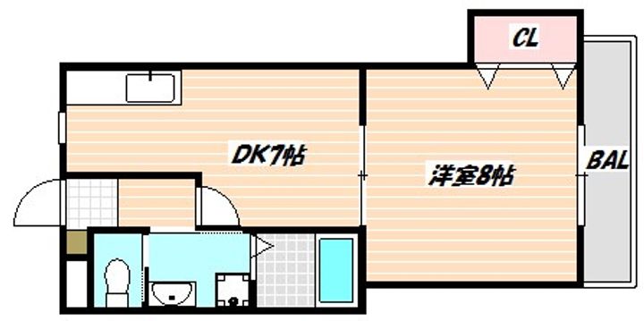 千葉県船橋市宮本7(アパート)の賃貸物件の間取り