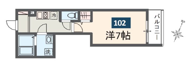 東京都八王子市長沼町(アパート)の賃貸物件の間取り
