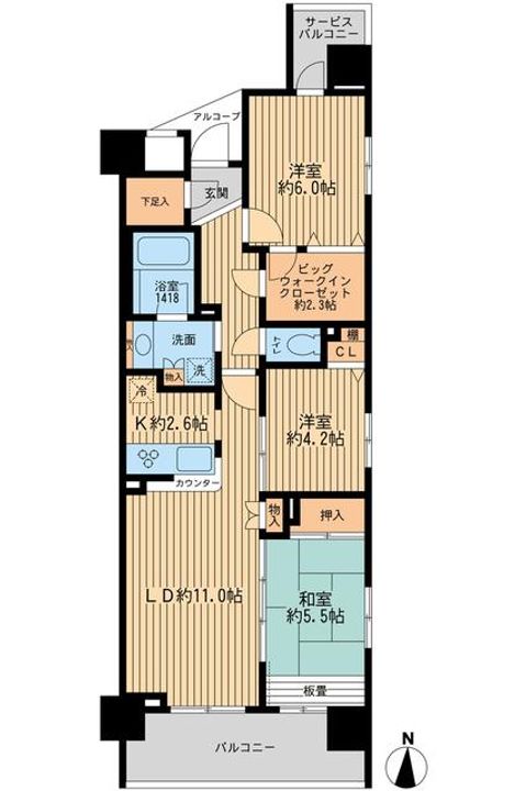 東京都墨田区江東橋4(マンション)の賃貸物件の間取り
