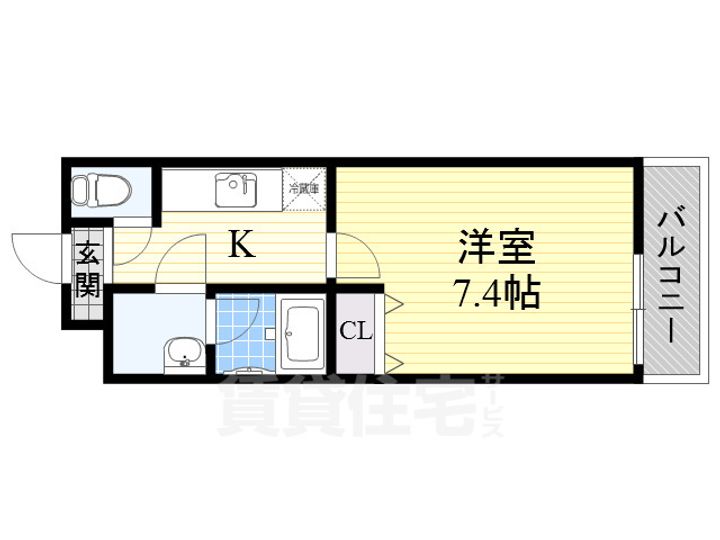 大阪府堺市堺区今池町2(アパート)の賃貸物件の間取り
