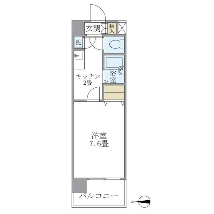 東京都港区芝3(マンション)の賃貸物件の間取り