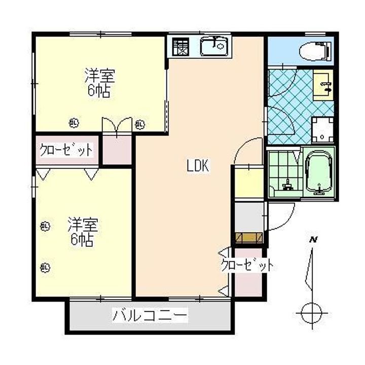 フォーダイアモンズタウン Cの間取り