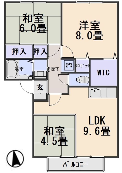 フロリアーデ梅島Aの間取り