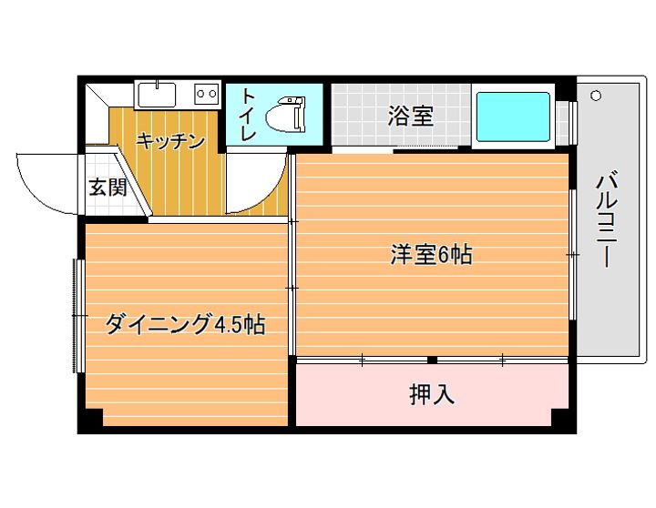 ビレッジハウス法善寺2の間取り