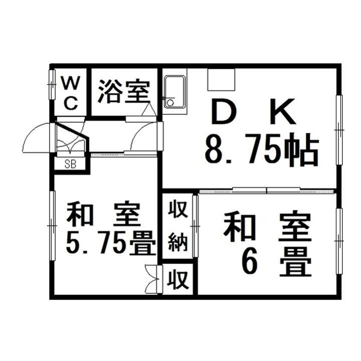 坂下ハイツの間取り