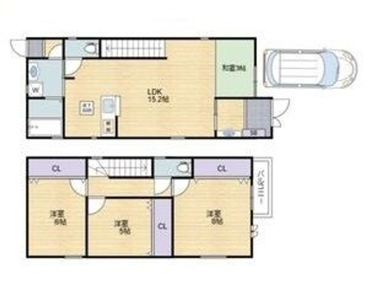 兵庫県神戸市垂水区福田2(一戸建)の賃貸物件の間取り
