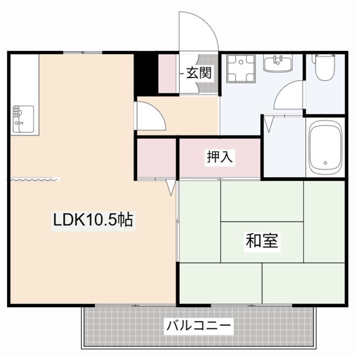 大阪府高槻市竹の内町(アパート)の賃貸物件の間取り