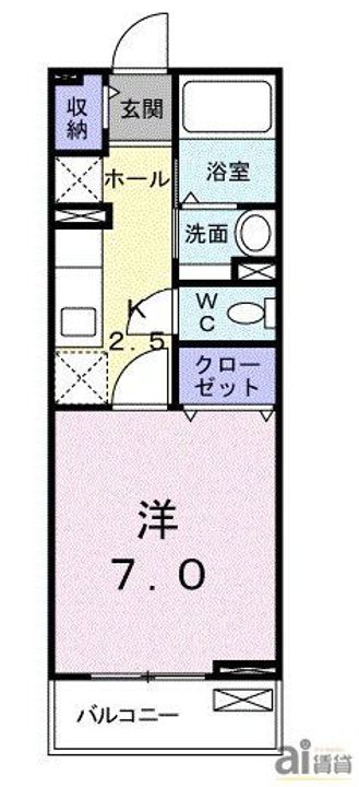 ジェルメ アイBの間取り