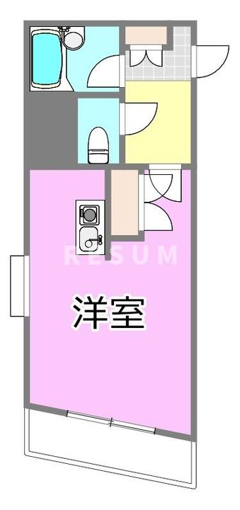 千葉県千葉市中央区神明町(マンション)の賃貸物件の間取り