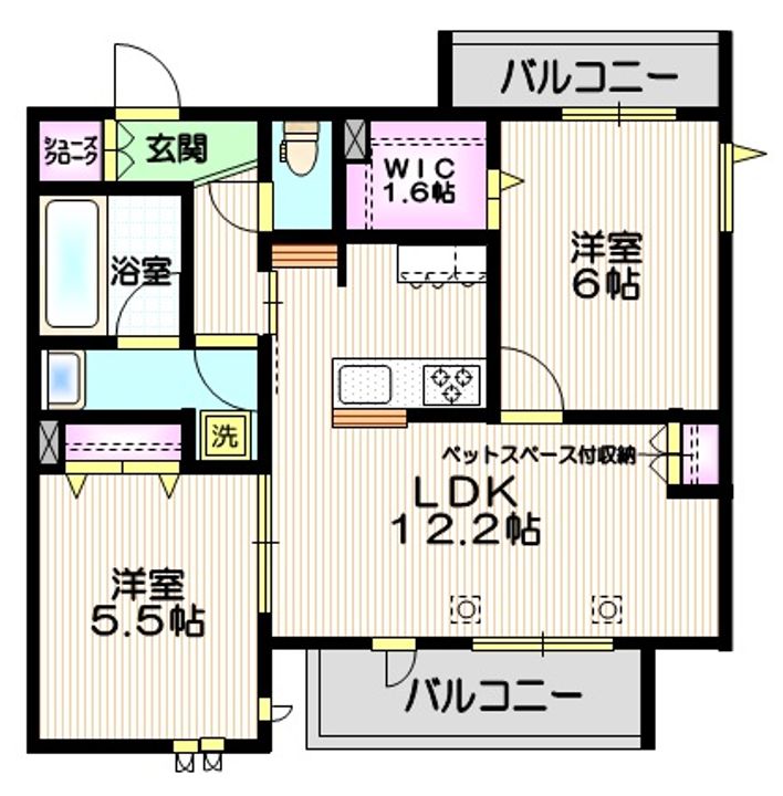 埼玉県川口市芝4(マンション)の賃貸物件の間取り