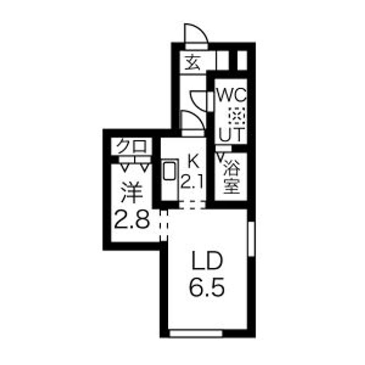 メリディアン吉岡壱番館の間取り