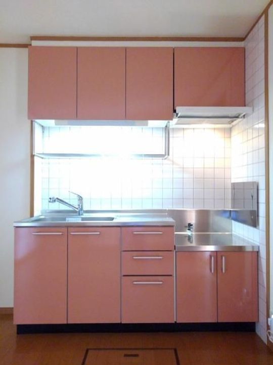 福島県福島市北矢野目字原田(アパート)の賃貸物件のキッチン