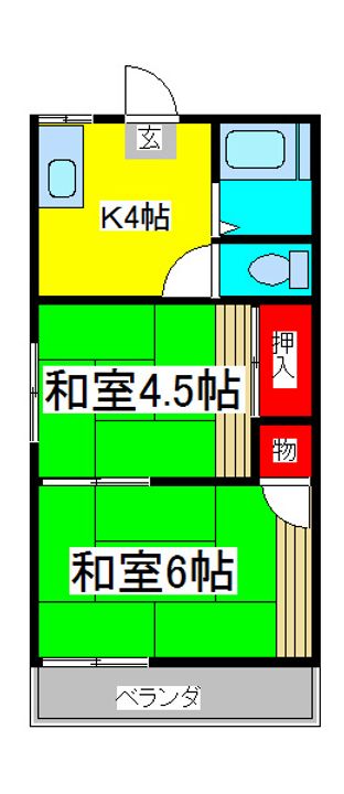 コーポスガの間取り