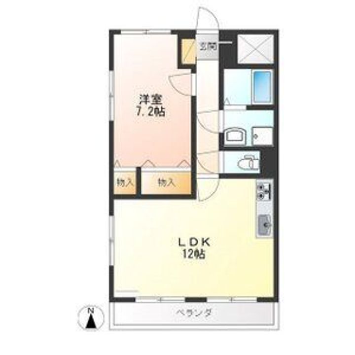 栃木県宇都宮市南町(マンション)の賃貸物件の間取り