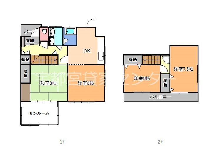 栃木県宇都宮市北若松原2(一戸建)の賃貸物件の間取り
