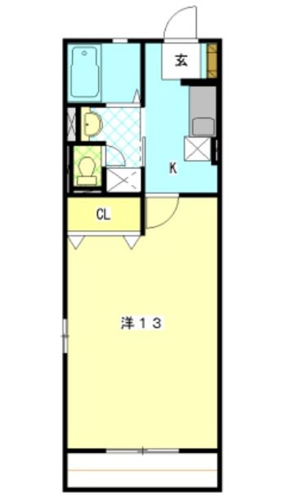 静岡県浜松市浜名区細江町広岡(アパート)の賃貸物件の間取り