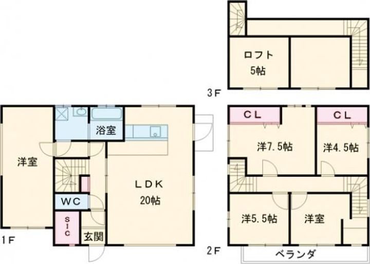 三重県三重郡菰野町大字田光(一戸建)の賃貸物件の間取り