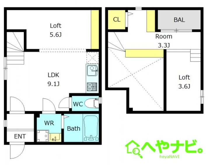 愛知県名古屋市中川区小本本町3(アパート)の賃貸物件の間取り