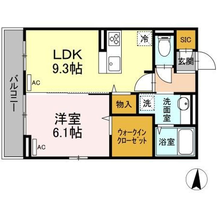 群馬県高崎市あら町(アパート)の賃貸物件の間取り