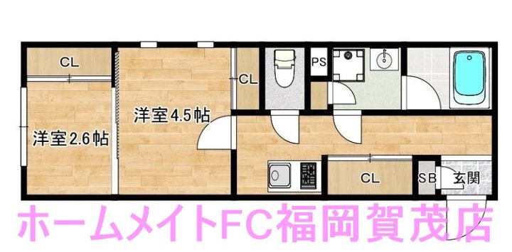 福岡県福岡市早良区原3(アパート)の賃貸物件の間取り