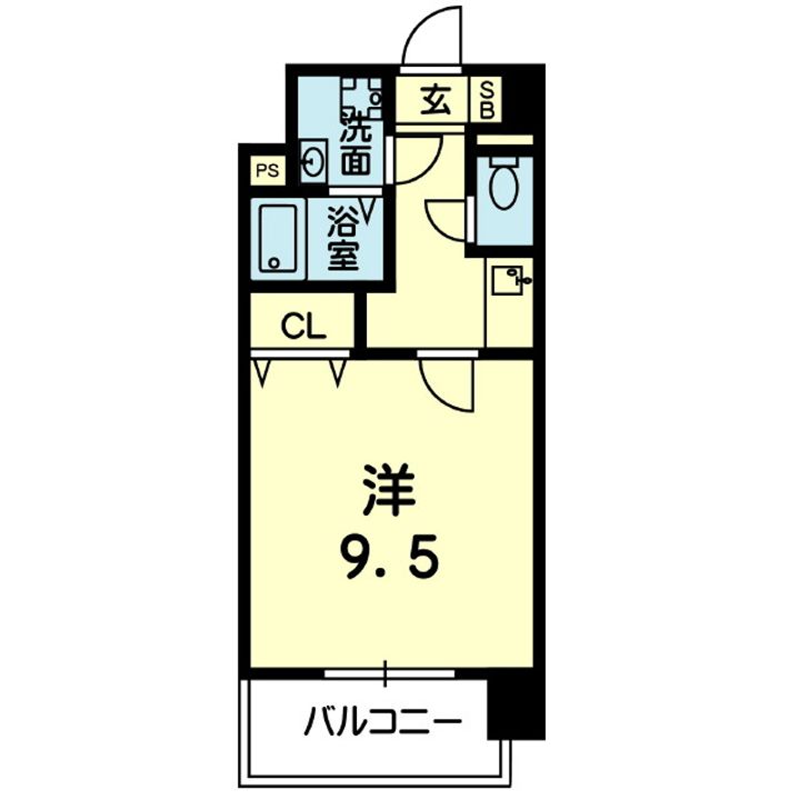 キャッスルメイト 新町の間取り