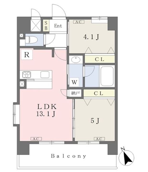 スプランディッド名駅NORTHの間取り