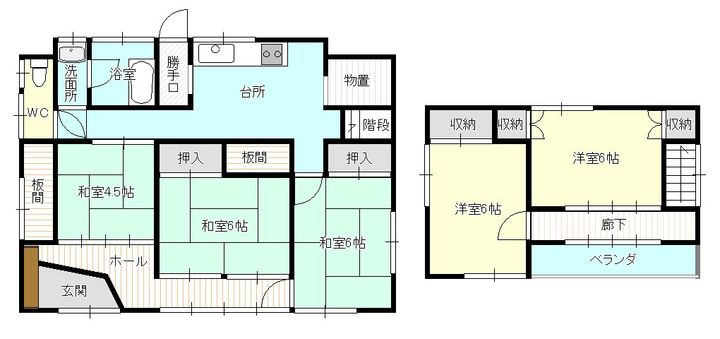 山形県長井市清水町1(一戸建)の賃貸物件の間取り