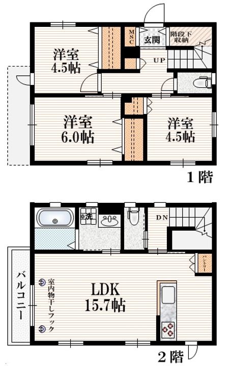 東京都練馬区大泉学園町5(一戸建)の賃貸物件の間取り