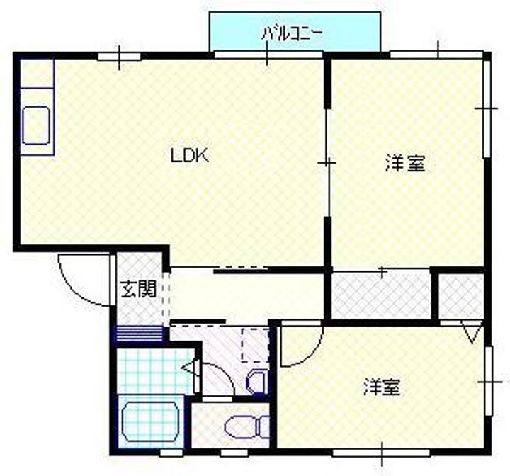 新潟県新発田市城北町2(アパート)の賃貸物件の間取り