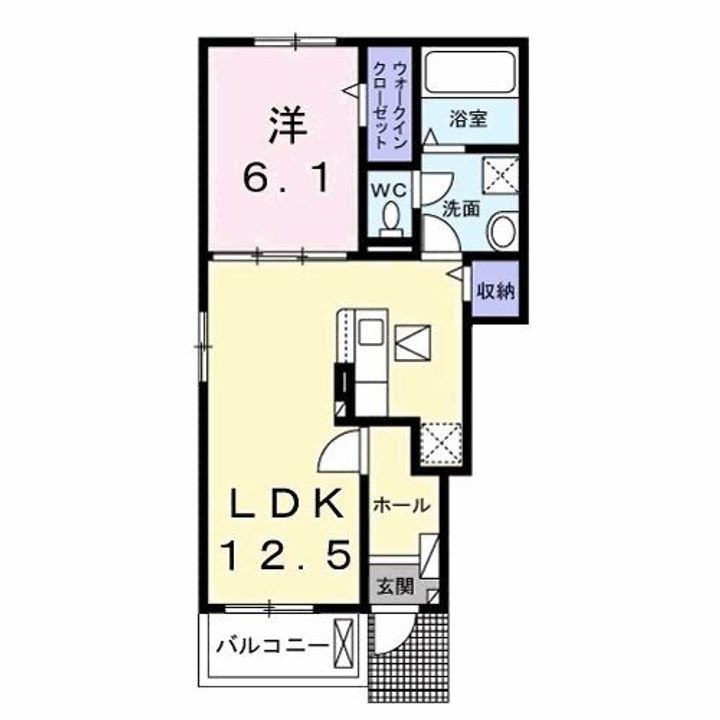 群馬県前橋市幸塚町(アパート)の賃貸物件の間取り