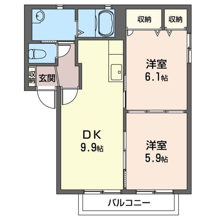 グリーンヒルズ Cの間取り