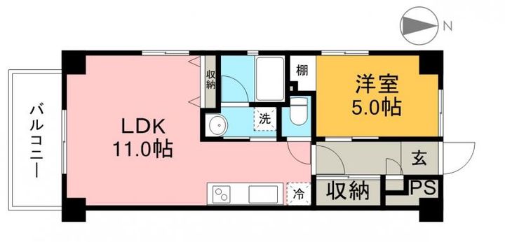 高知県高知市鴨部1(マンション)の賃貸物件の間取り