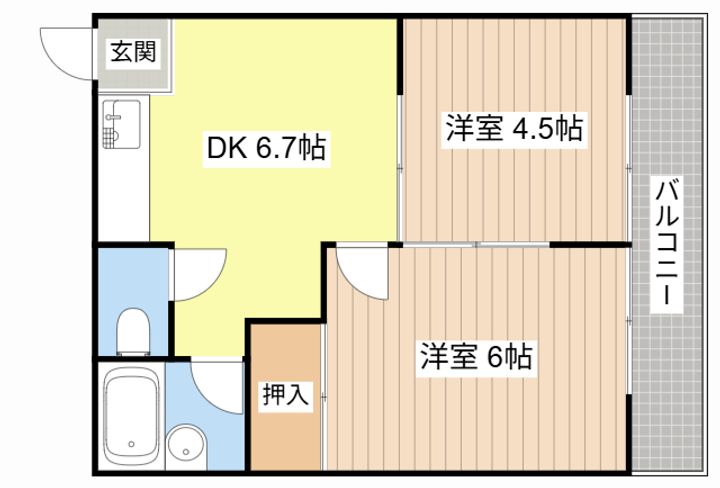 滋賀県湖南市平松(アパート)の賃貸物件の間取り