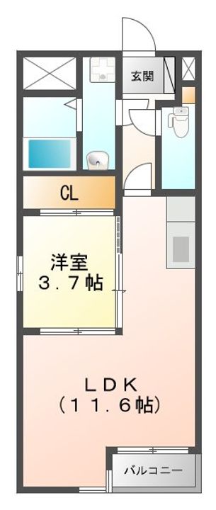 S-FORT鈴鹿(エスフォート鈴鹿)の間取り
