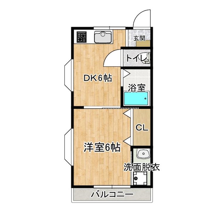 高知県高知市南御座(マンション)の賃貸物件の間取り