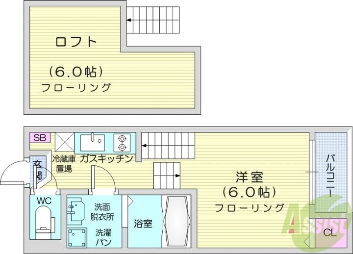 グレーステラス福住の間取り